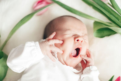 Portrait of cute baby girl
