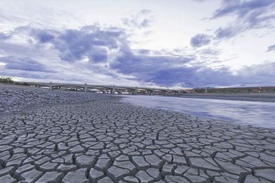 Scenic view of land against sky