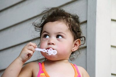 Close-up portrait of baby girl