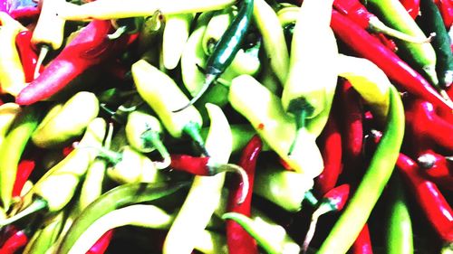 Full frame shot of red chili peppers