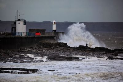 Big wave at porthcawl.