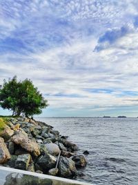 Scenic view of sea against sky