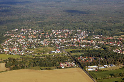 High angle view of townscape