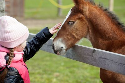 Girl and foal