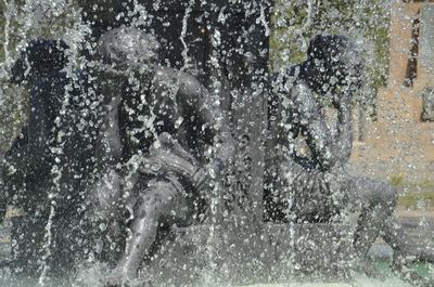 Water splashing in swimming pool