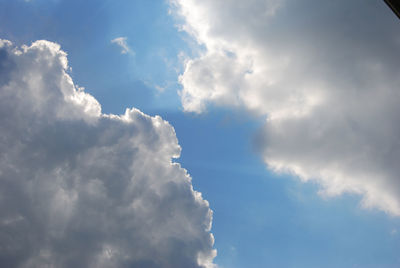 Low angle view of clouds in sky
