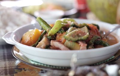 Close-up of food in plate