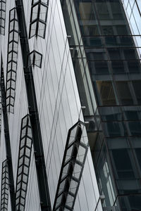 Low angle view of modern buildings against sky