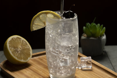 Close-up of drink on table