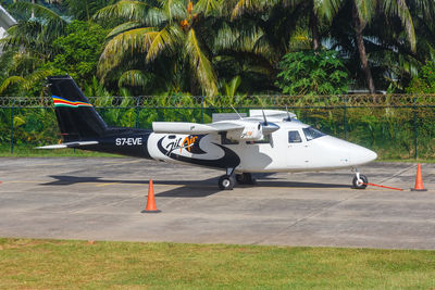 View of airplane against sky