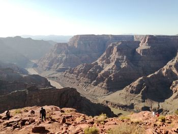 Scenic view of rocky mountains against sky