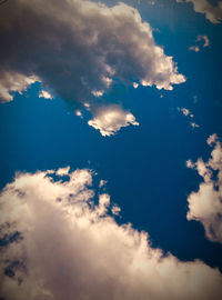 Low angle view of clouds in sky