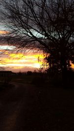 Scenic view of landscape at sunset