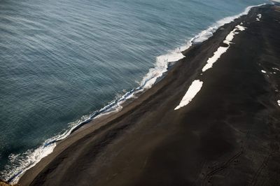 High angle view of beach