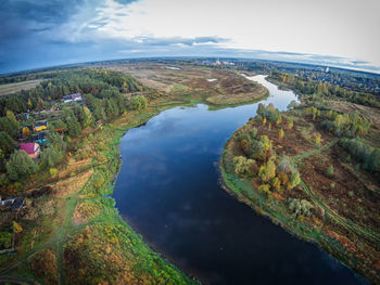 Aerial view of city