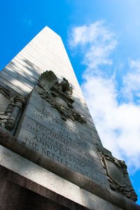 Low angle view of statue