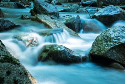 Scenic view of waterfall