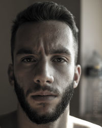 Close-up portrait of young man