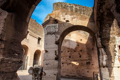 Interior of the famous colosseum in rome