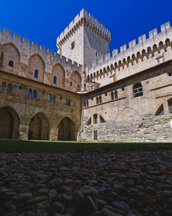 Low angle view of historical building against sky