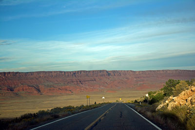 Road against sky