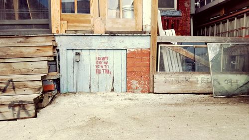 Exterior of abandoned house