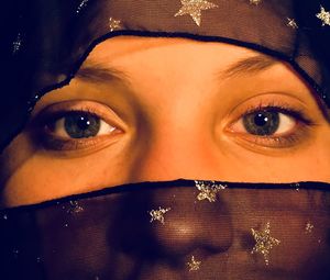 Close-up portrait of young woman