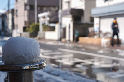 Snowed street in japan