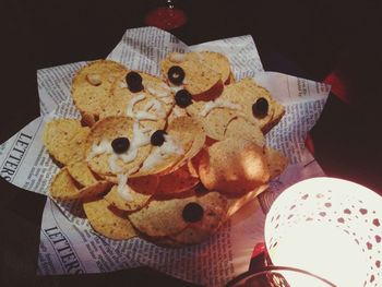 Close-up of food on table