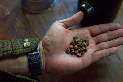 Close-up of hand holding food