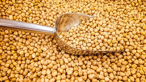 High angle view of bread in container