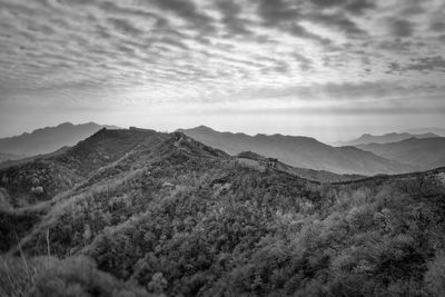 Scenic view of dramatic landscape against sky