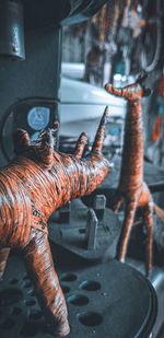 Close-up of statue against sky