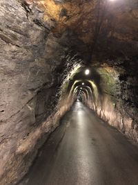 Empty road in tunnel