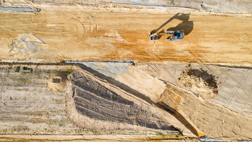 Aerial view of coal mine