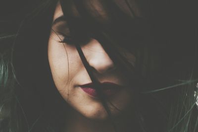 Close-up of young woman