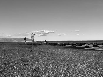 Scenic view of land against sky
