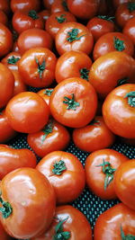 High angle view of tomatoes for sale at market