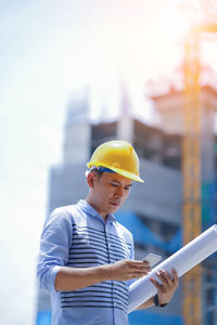 Man working at construction site