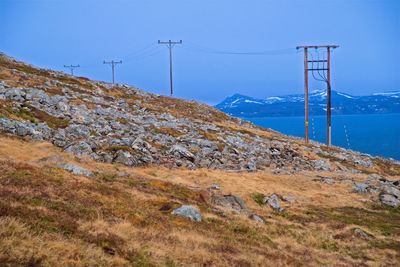 Scenic view of mountain against sky