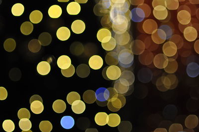 Defocused image of illuminated lights