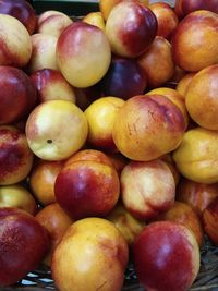 Full frame shot of fruits for sale in market