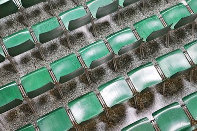 Full frame shot of empty chairs