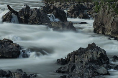 Scenic view of waterfall