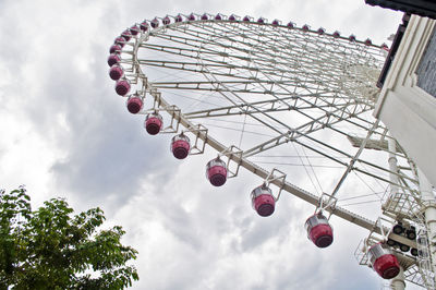 Low angle view of ferris wheel against sky