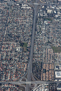 High angle view of a city street