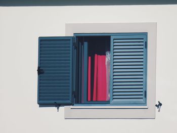 Close-up of window on building