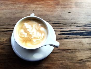 Close-up of cappuccino