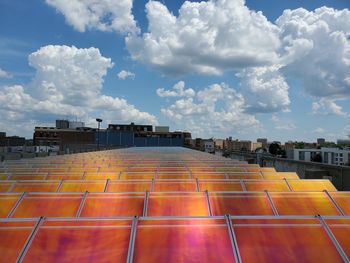 Solar panels on roof top