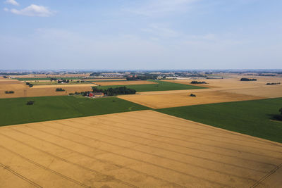 High angle view of rural landscape